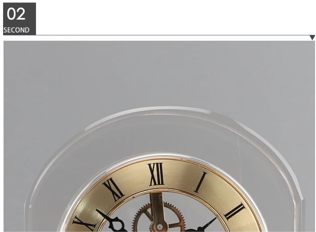 Light luxury crystal sitting clock, clock table ornaments, living room entrance, bookcase, TV cabinet, model room decoration, home soft furnishings pic 3