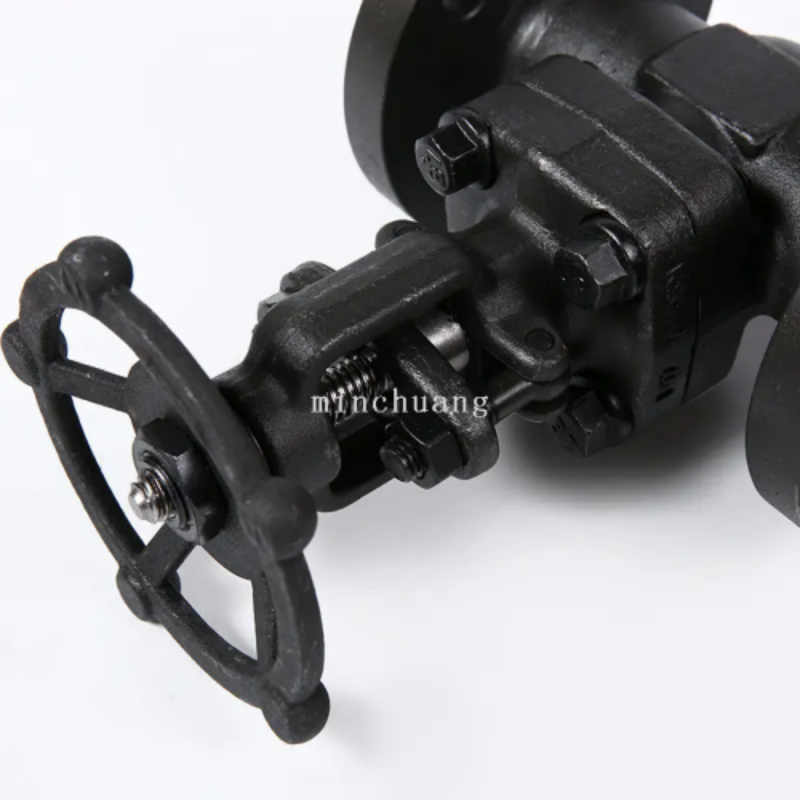 高压阀门 A105 锻钢法兰闸阀美标高压闸阀 高压管件白底实物图