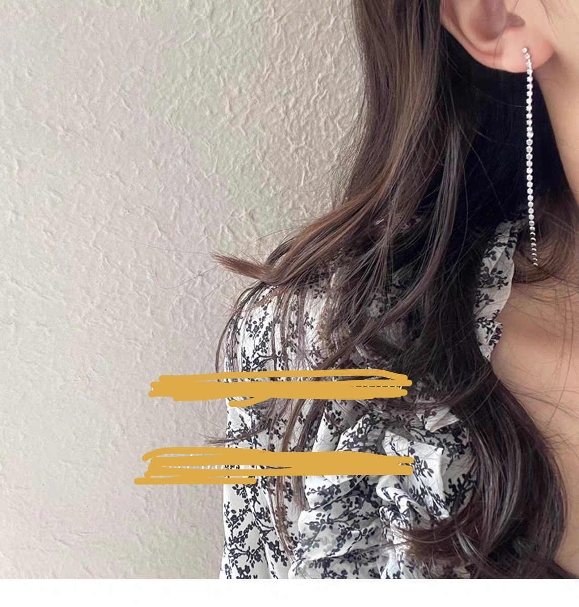 The star-style fringed ear strings can flatter the face shape. The long flat bead chain earrings have an exaggerated design sense, are niche and exquisite, and exude a feminine charm Item Picture