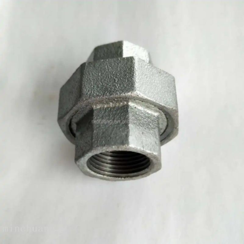 制造商!黑螺纹可锻铸铁套筒减速弯头gi水暖材料镀锌三通减速管件产品图