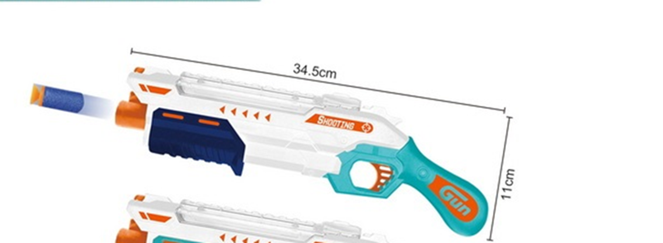 New soft and water-elastic dual-purpose Laifu toy gun with glasses (four colors) details Picture
