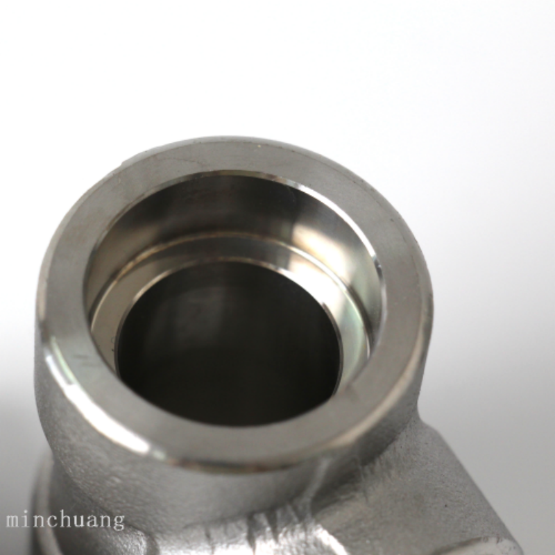 美国标准高压管件SUS304/316锻造承插焊接管件白底实物图