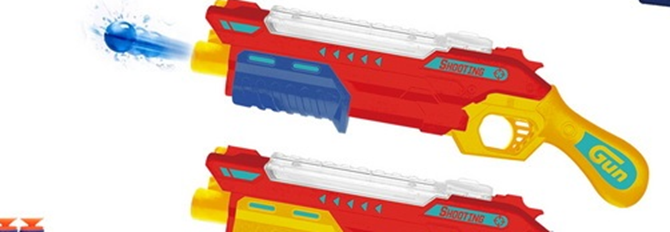 New soft and water-elastic dual-purpose Laifu toy gun with glasses (four colors) Specification image