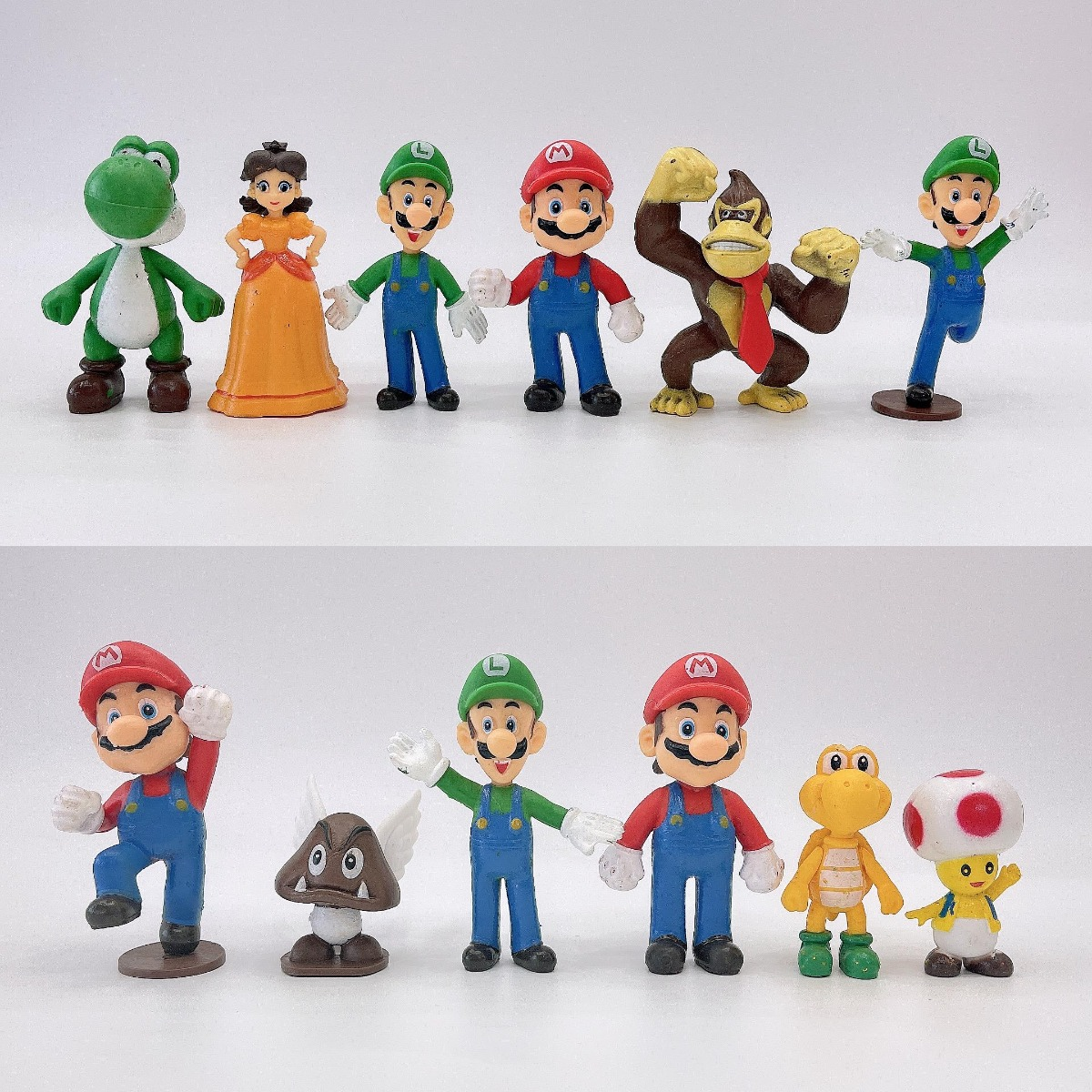12 types of Mario birthday cake decorations, Super Mario wholesale model claw machine, gacha blind box toys, car cake ornaments
