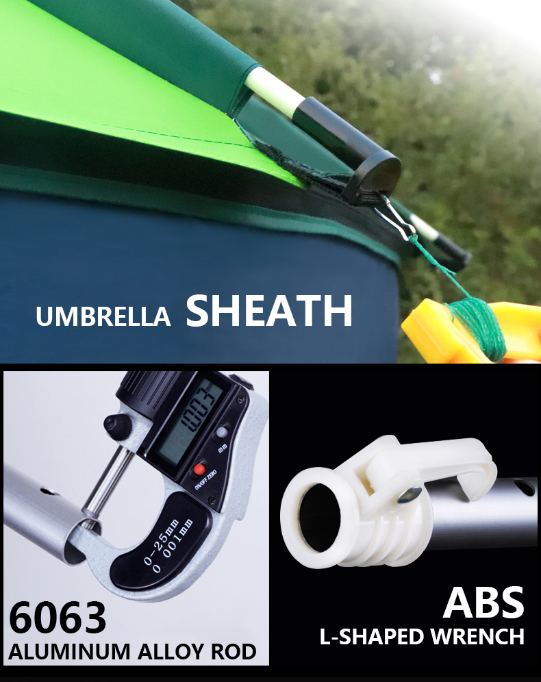 Outdoor Umbrella Umbrella with Zippered Curtain 详情15