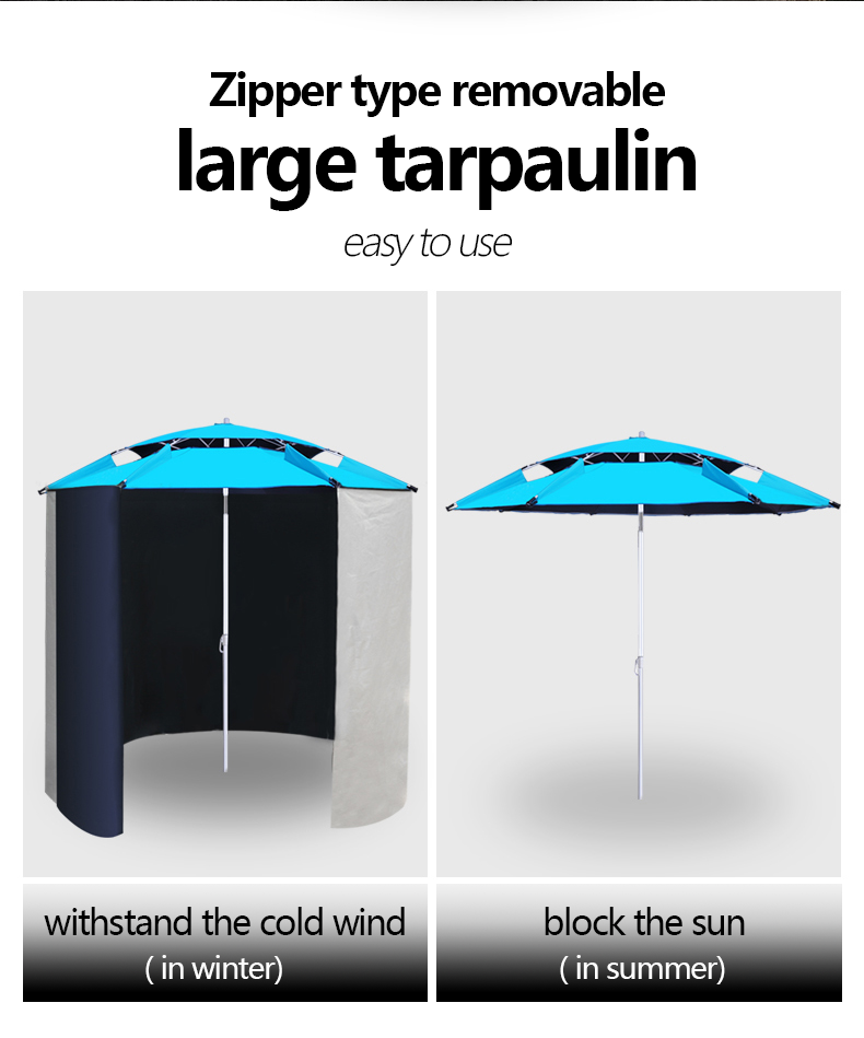 Outdoor Umbrella Umbrella with Zippered Curtain 详情2