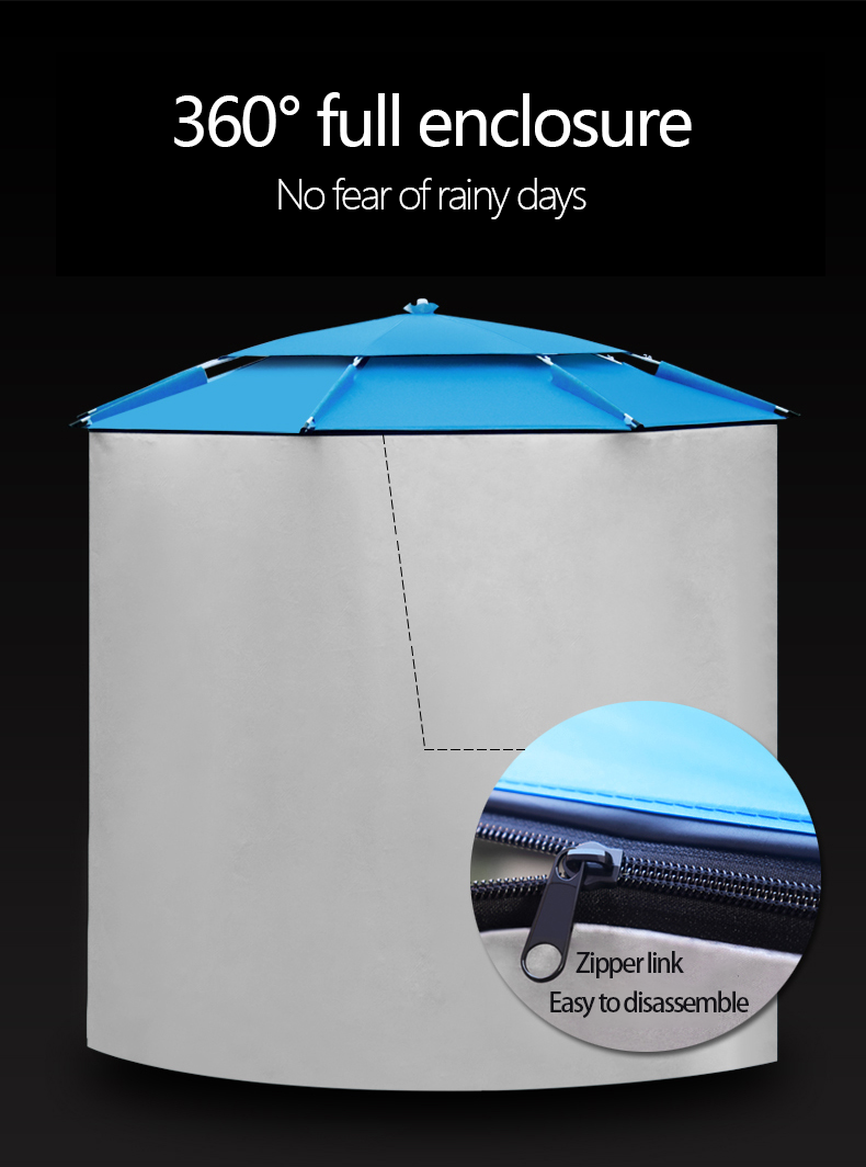 Outdoor Umbrella Umbrella with Zippered Curtain 详情3