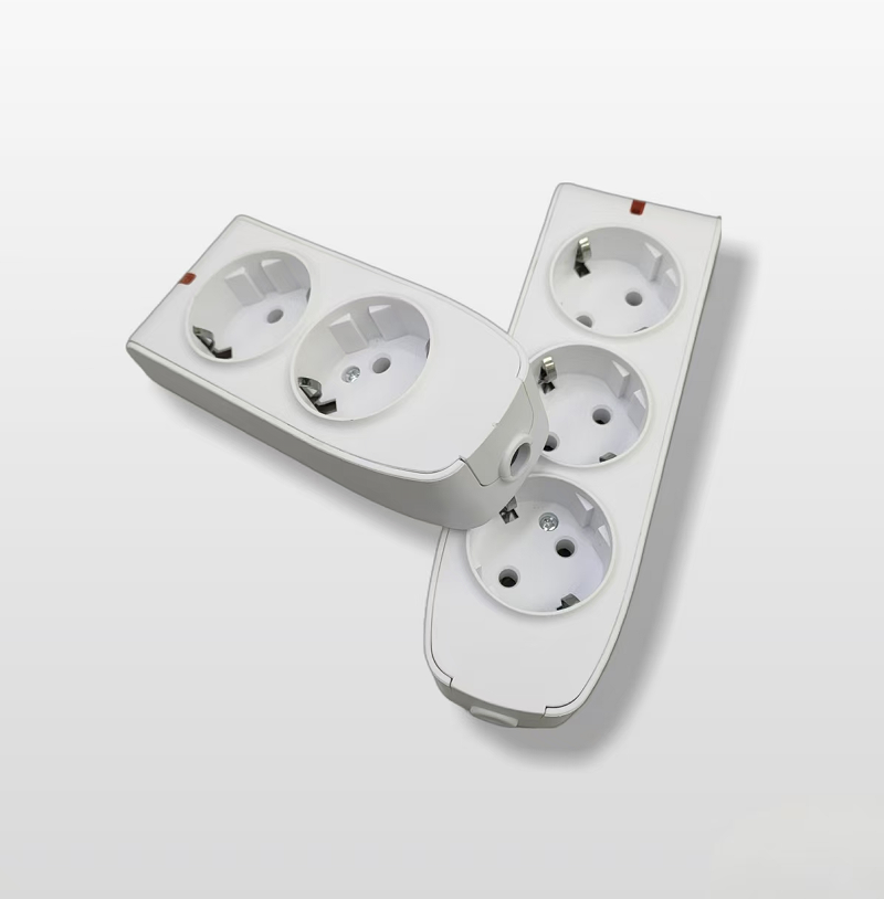 European-style power strips with 2 to 5 positions for electrical products Specification image
