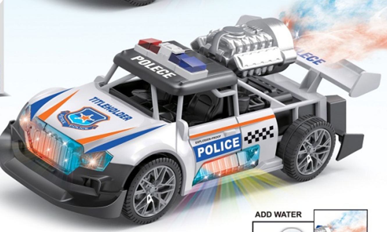 Children's toy electric universal light music spray police car (2 colors) Application Scenario