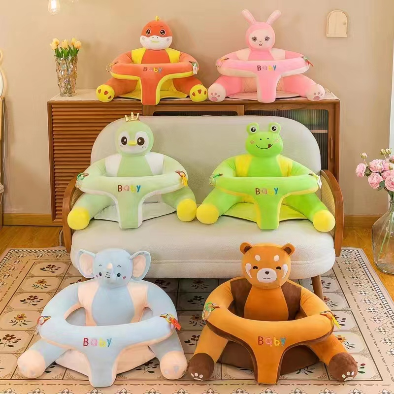 A plush toy with a wraparound seat around the new product