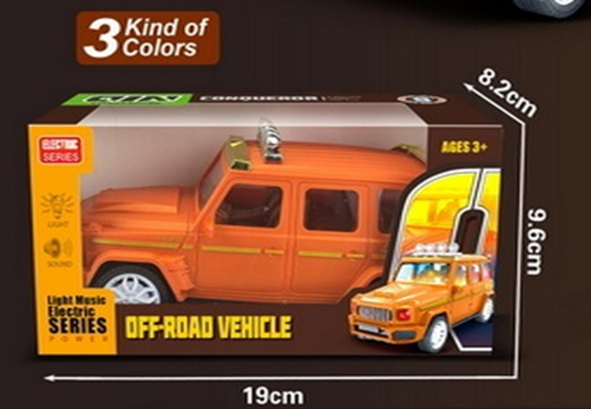 The new electric universal toy car with lights, music, jeep and boy toys is selling well at the night market Specification image