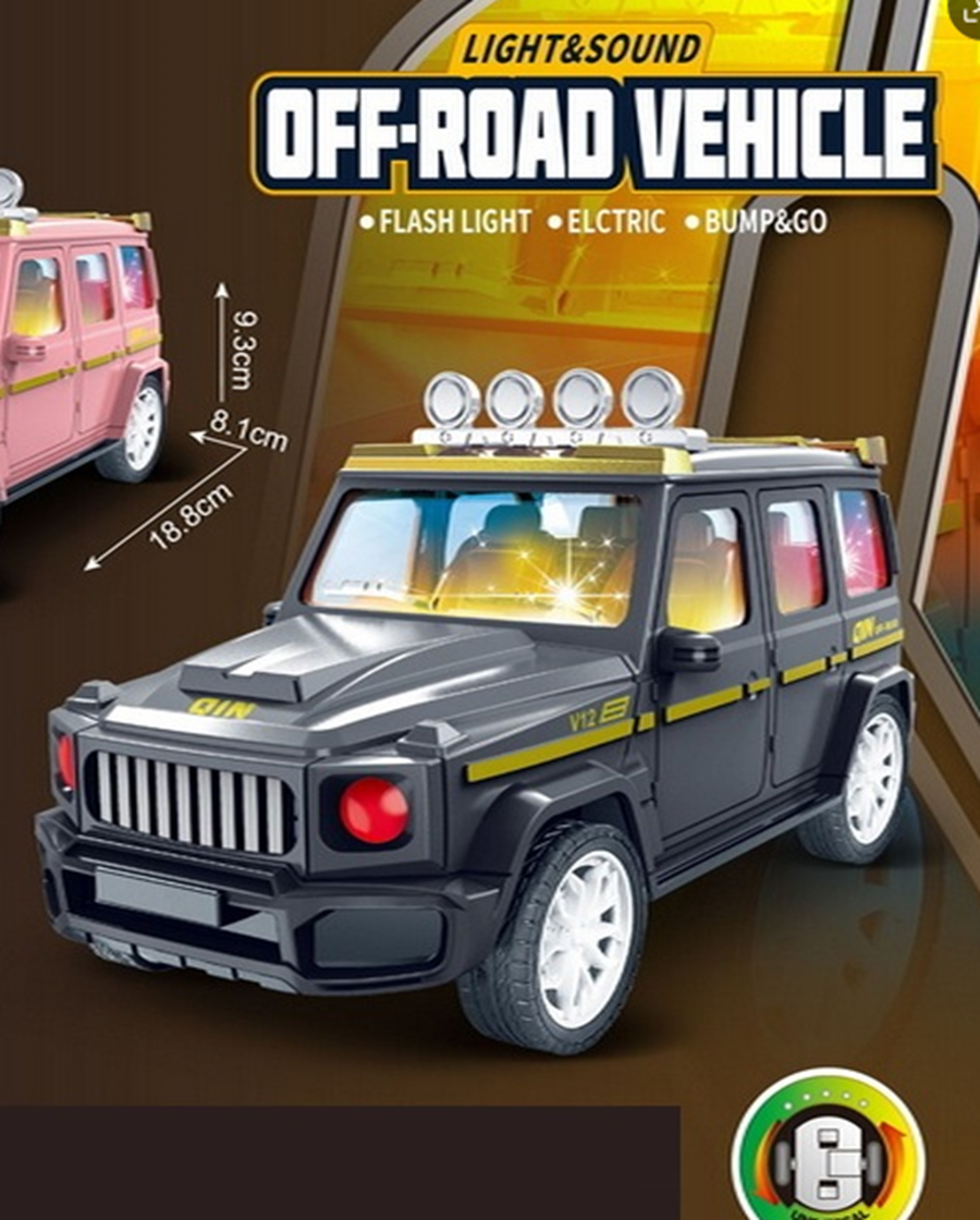 The new electric universal toy car with lights, music, jeep and boy toys is selling well at the night market Item Picture