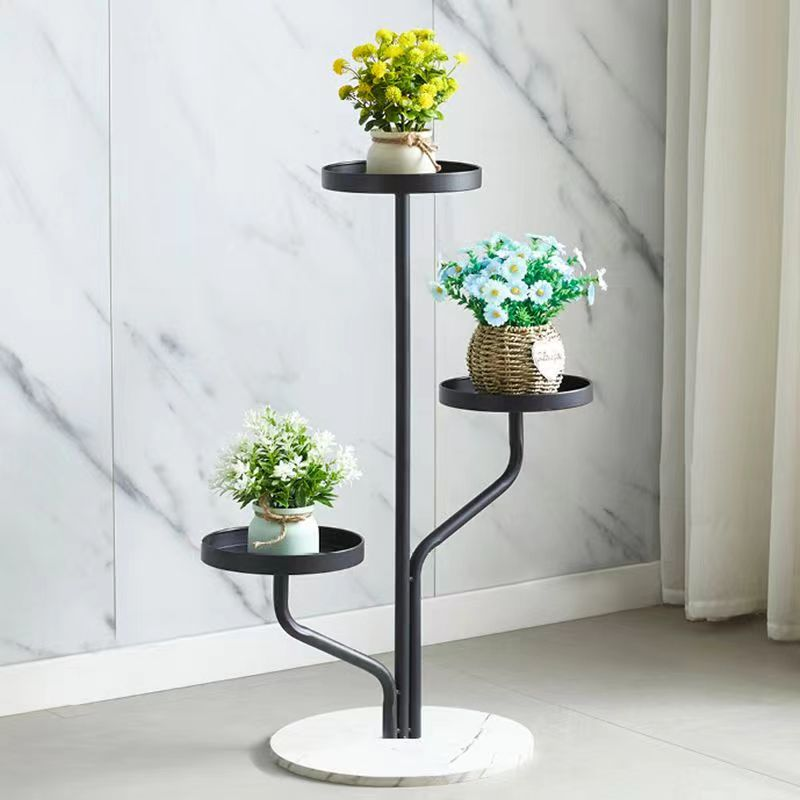 Light luxury ironwork flower stand, floor-standing multi-layer wheeled storage rack for the living room, plant and flower POTS for the balcony details Picture