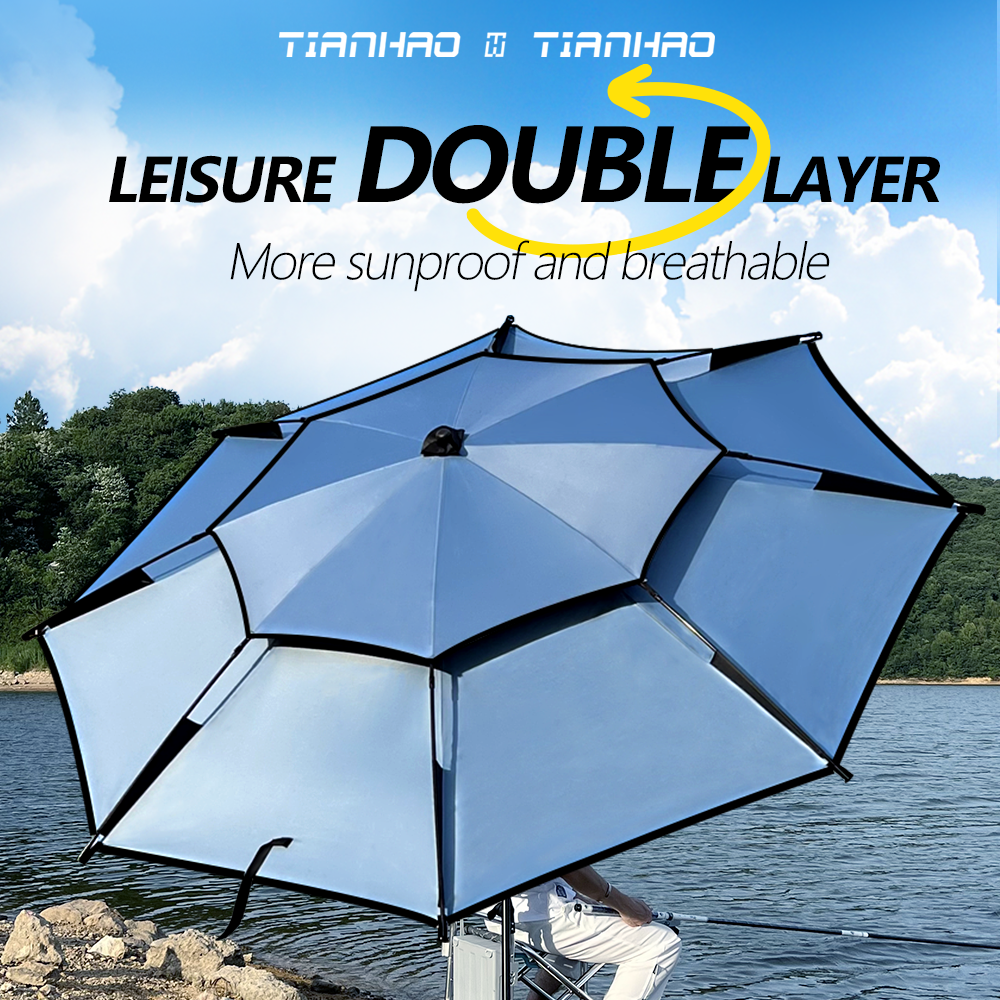 Outdoor Umbrella - poly pongee / Black Coating - Spring Tilt