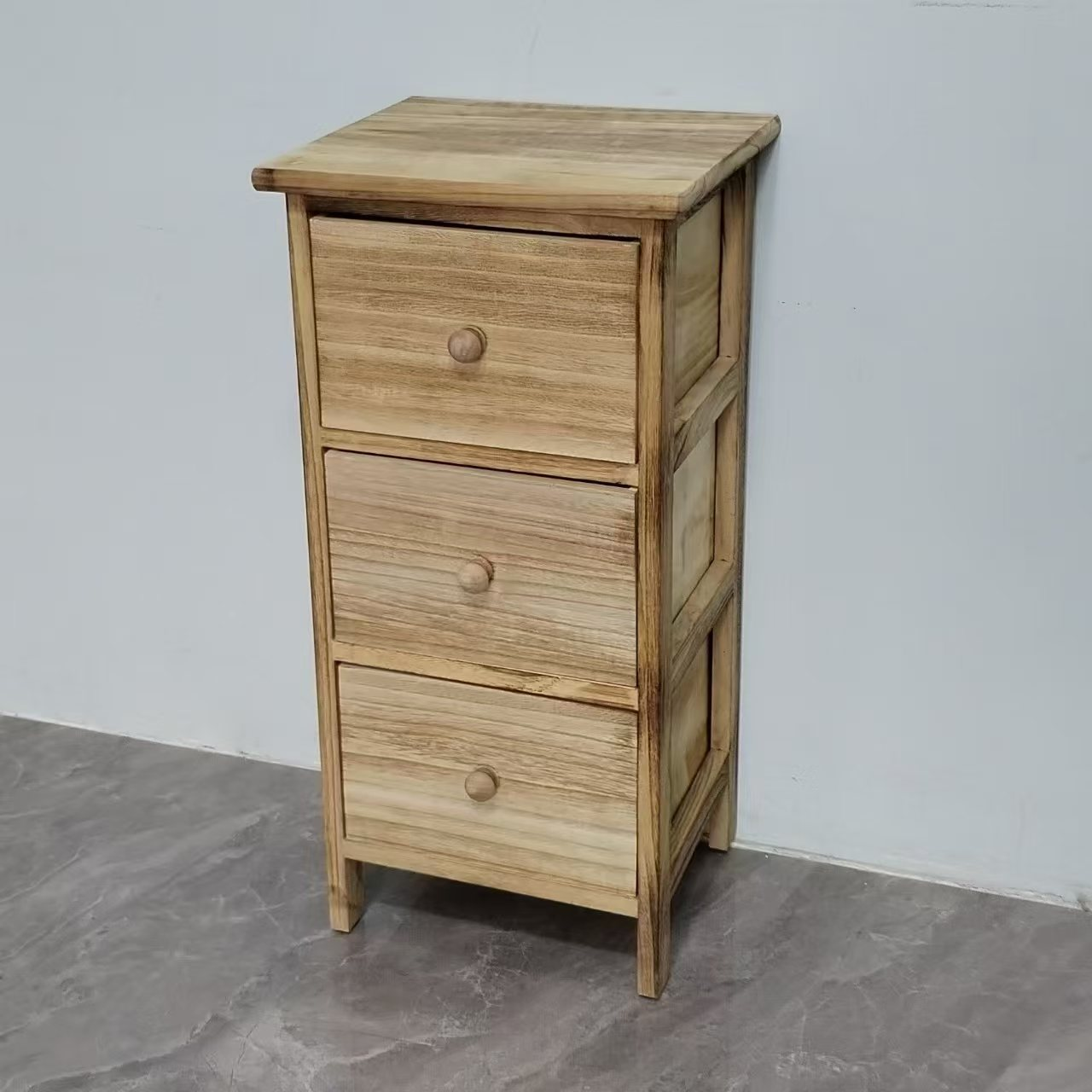 Korean-style furniture bedroom bedside table, white Korean-style simple bedside table, bedroom headboard storage and storage drawer pic 7
