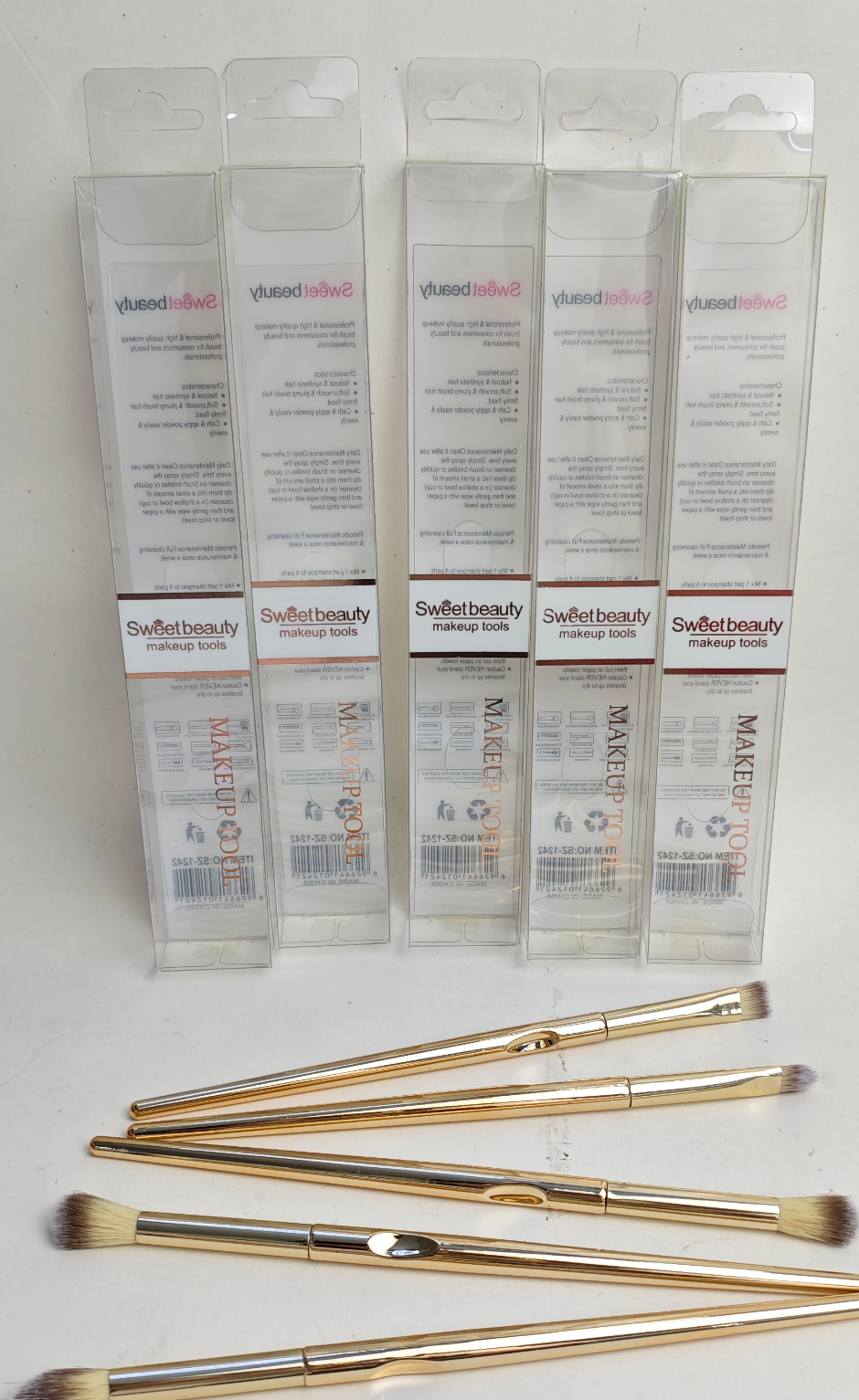 混装五支化妆刷 一支装 化妆刷毛头混装详情图3