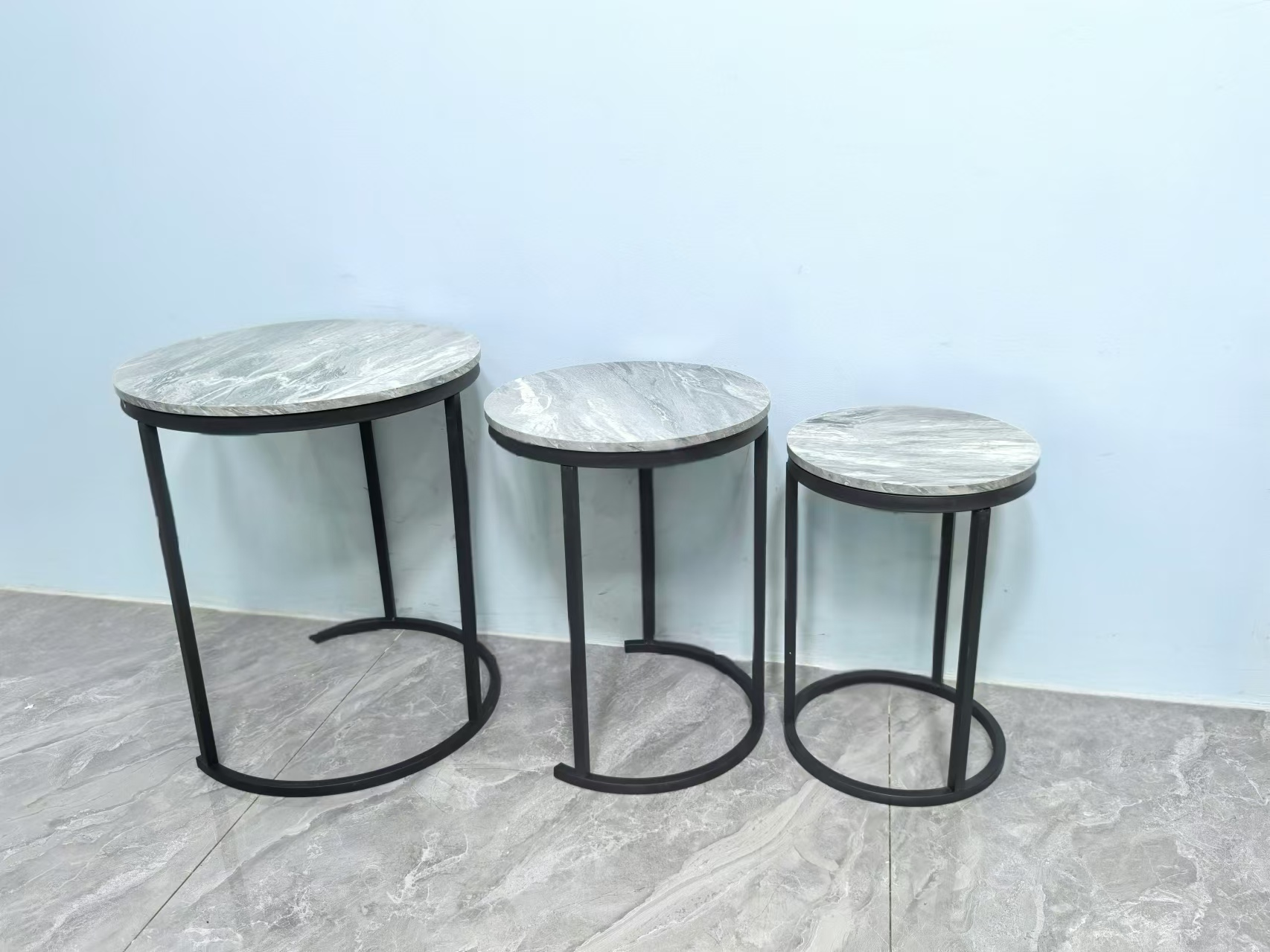 Coffee table, simple living room, home minimalist small apartment, simple style, small tea table, light luxury, Internet celebrity, modern round table details Picture