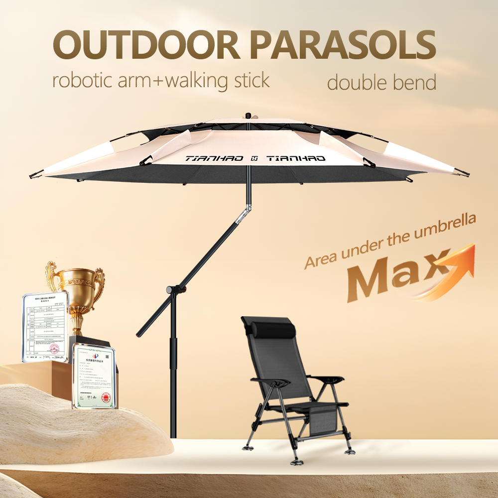 gear - style Outdoor Umbrella-Black Coating 