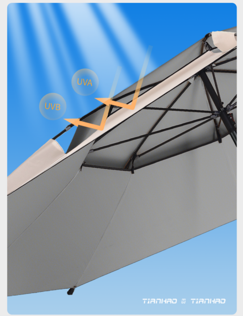 Outdoor Umbrella - Oxford Silver Coating - Spring Tilt详情3