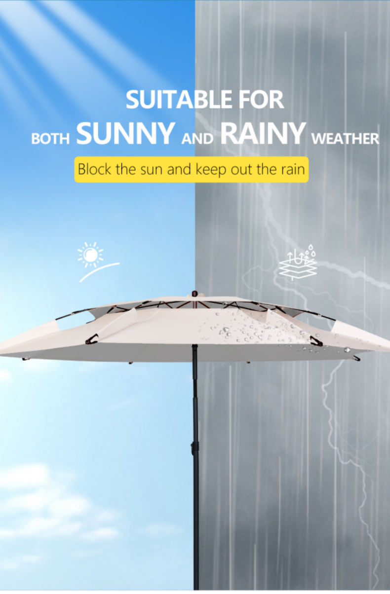 Outdoor Umbrella - Oxford Silver Coating - Spring Tilt详情5