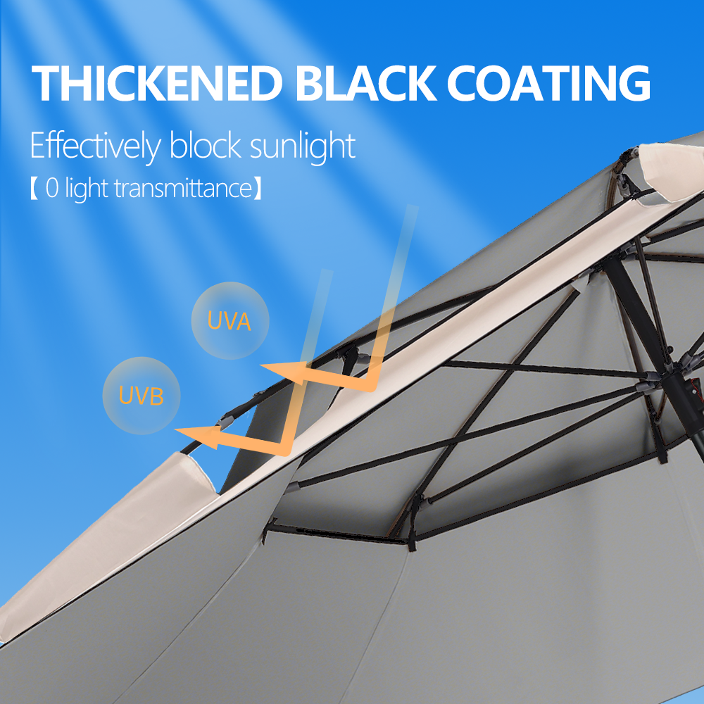 Outdoor Umbrella - Oxford Silver Coating - Spring Tilt产品图