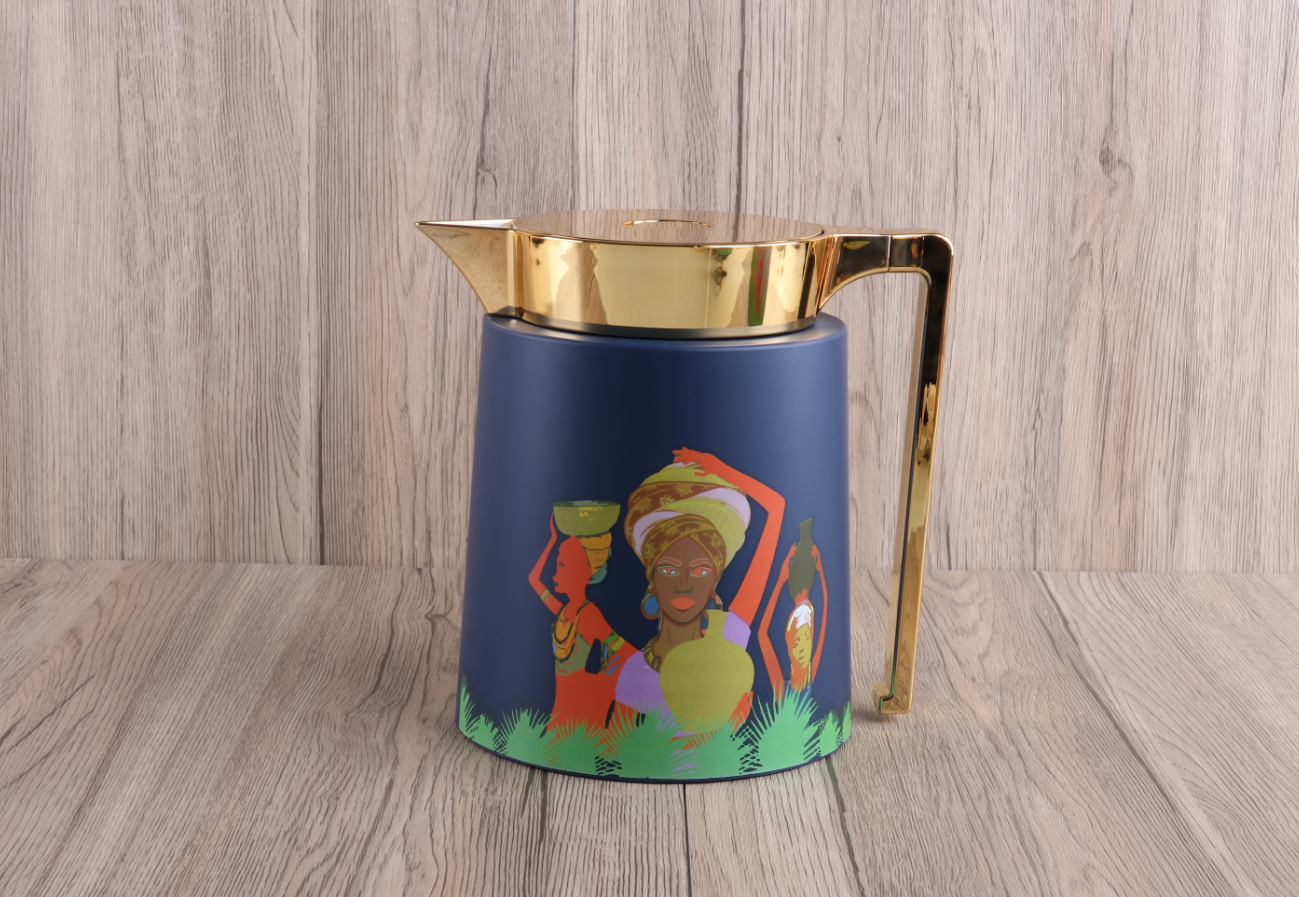 厂家直销出口阿拉伯国家沙特热卖款非洲女人图跨境ABS外壳玻璃胆Vacuum Flaska按压开关