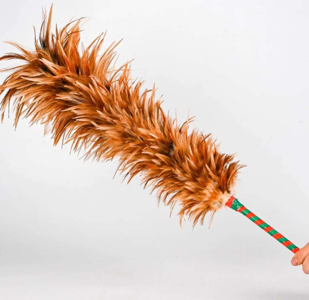 Feather duster dust household bed cleaning health feather duster can not remove hair car dust duster telescopic brush, Specification drawing