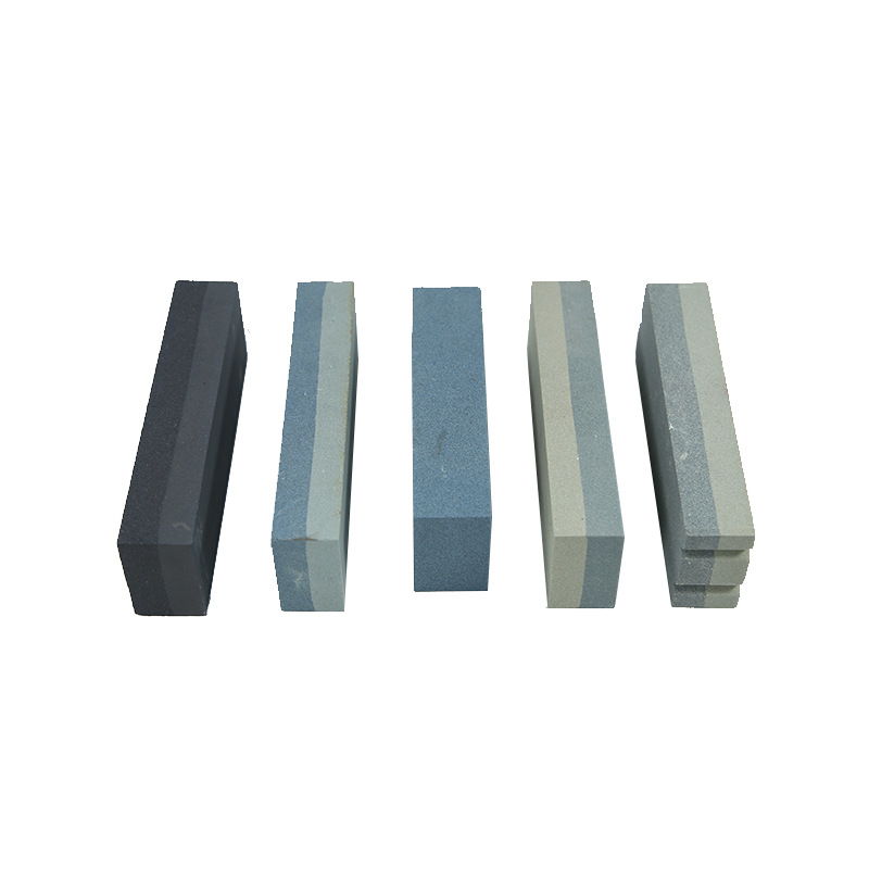 8-inch large-sized whetstone, brown corundum oilstone, black silicon carbide oilstone, whetstone details Picture
