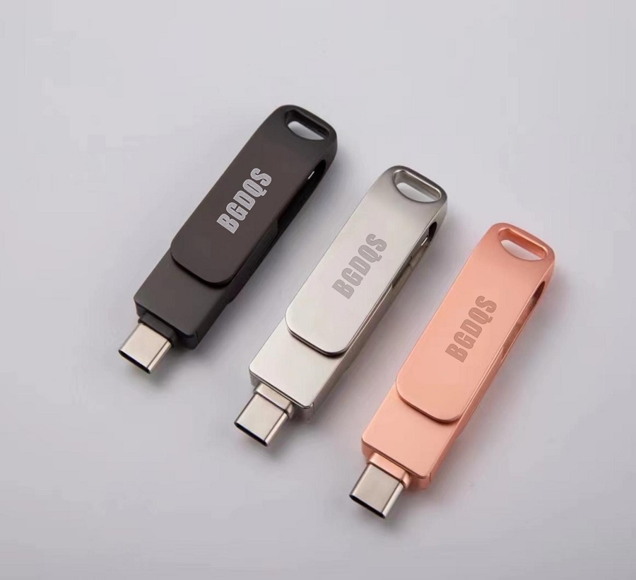 U盘批发 定制logo可旋转 商务U盘高速刻字优盘128GB礼品USB3.0 32GB电脑金属U盘