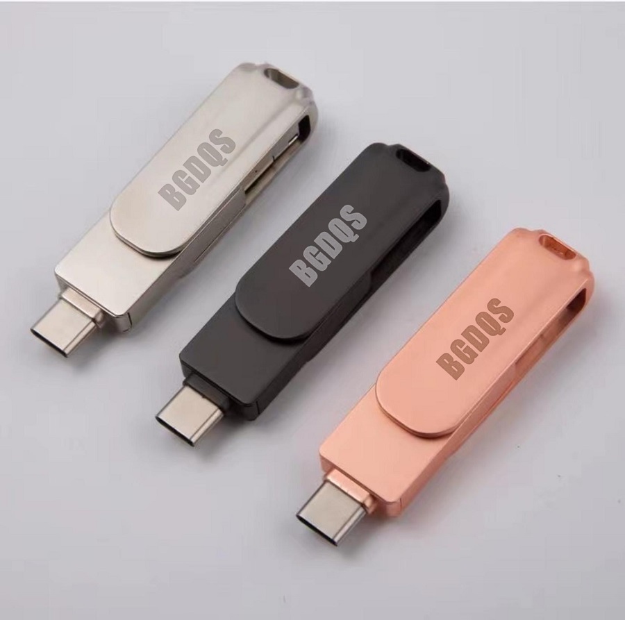 U盘OTG工厂 定制logo可旋转商务U盘高速刻字128GB礼品USB3.0 32GB64GB128GBU盘
