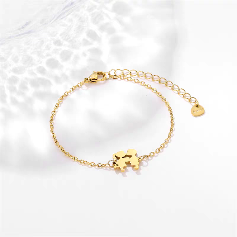 A new cross-border stainless steel bracelet from Europe and America, featuring eyes, stars, hearts, little cats and roses Specification image