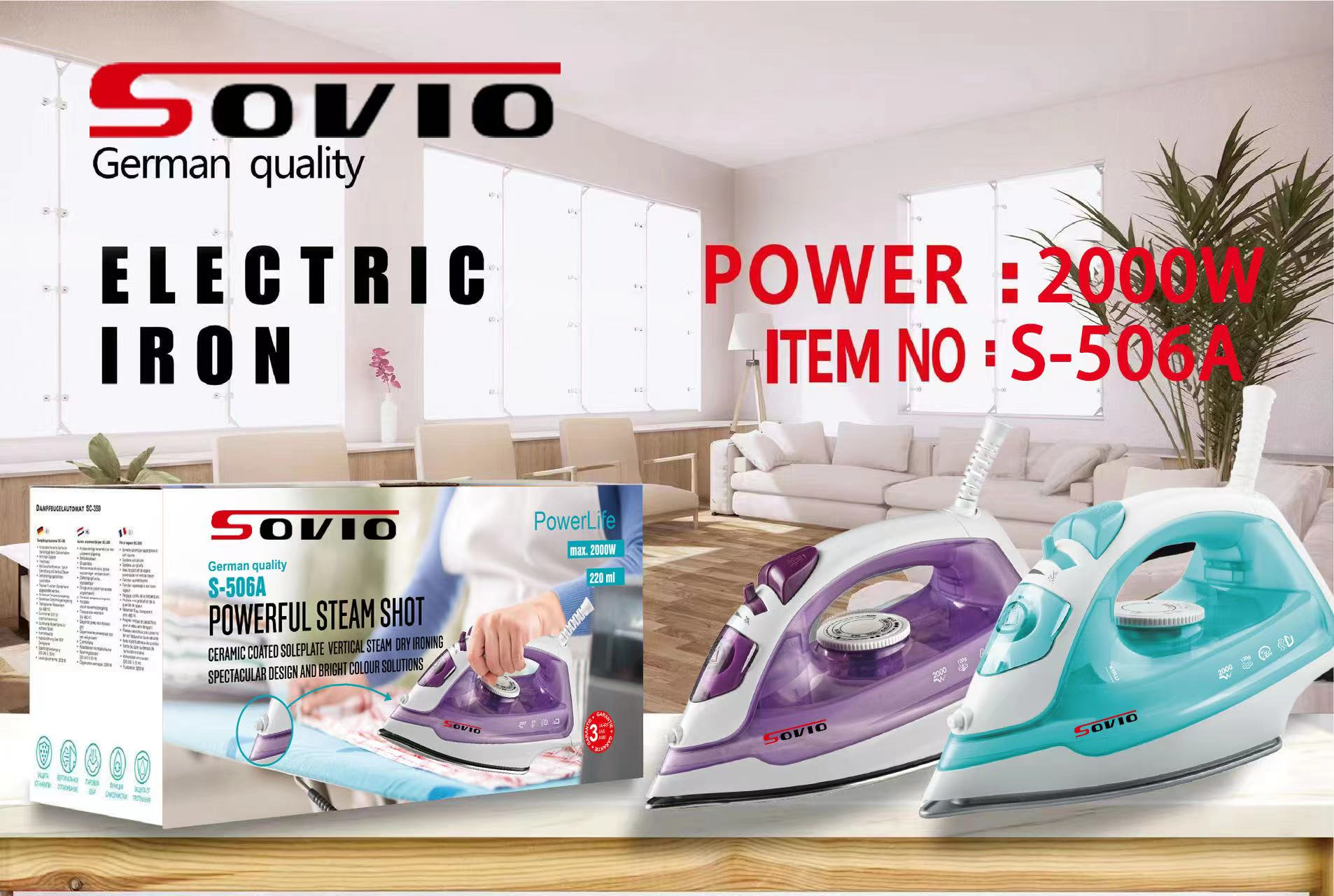 SOVIO Electric iron 506A full figure