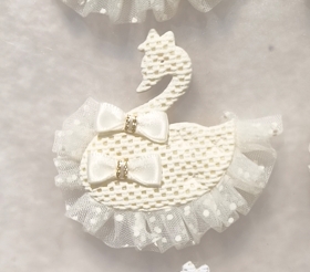 泉鑫辅料布艺DIY服饰帽子袜子配件设计手工饰品日韩枕头半成小天鹅蝴蝶结圆形新款棉纱布打结蝴蝶结清新饰品配件织带蝴蝶结辅料详情4