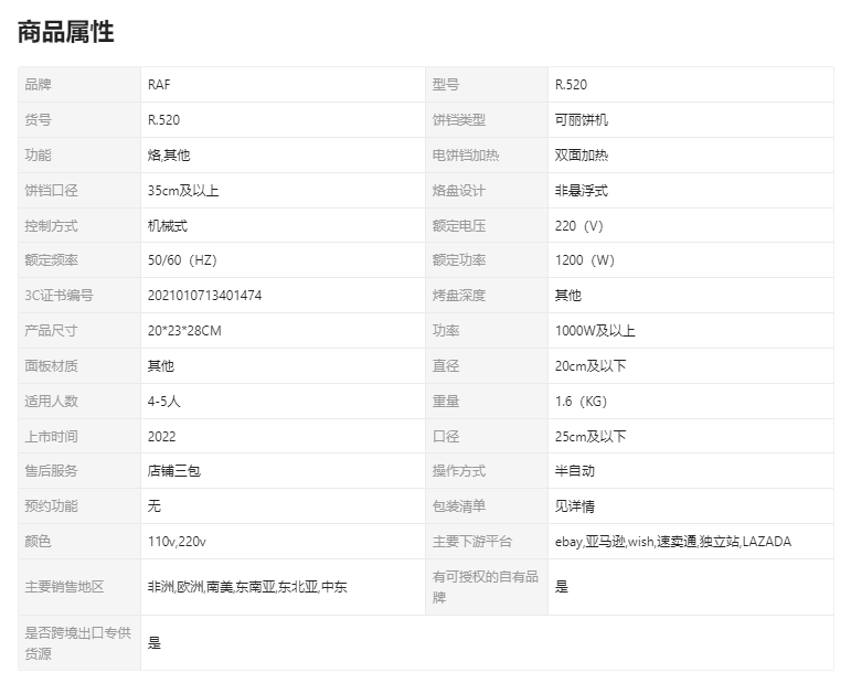RAF跨境欧美规家用甜甜圈机早餐机 网红迷你蛋糕圆饼机轻食机烘焙详情1