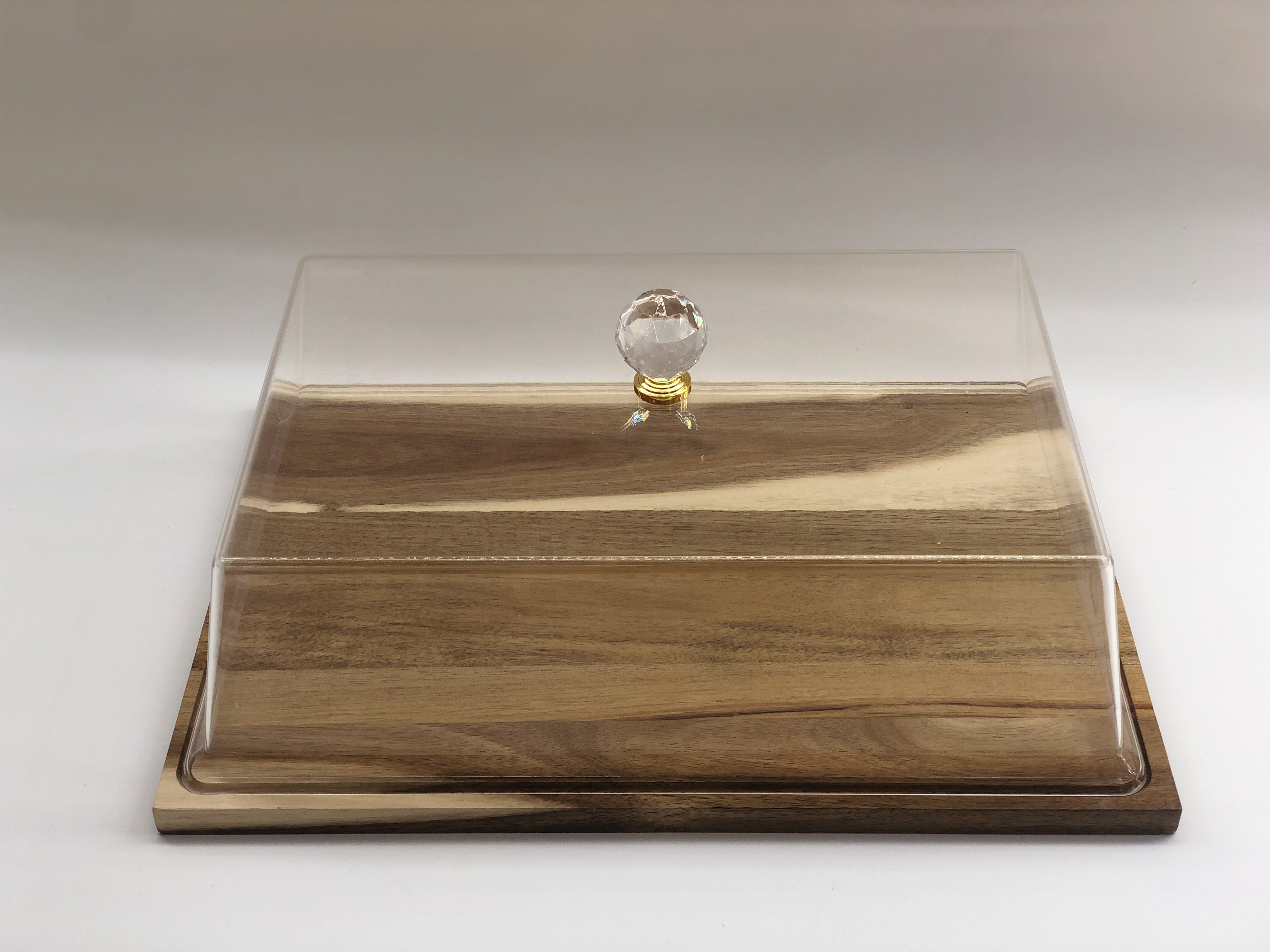 亚克力蛋糕盘  点心盒 相思木蛋糕盒 长方形糕点盒详情1