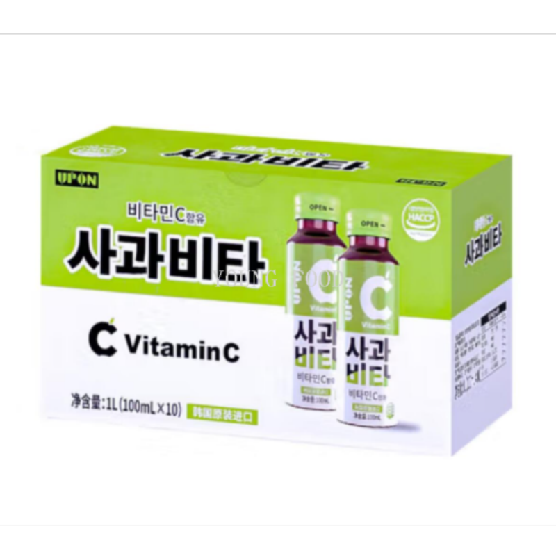包邮零批！韩国进口零食果汁休闲食品UPON维生素C苹果味饮料100ml详情图3