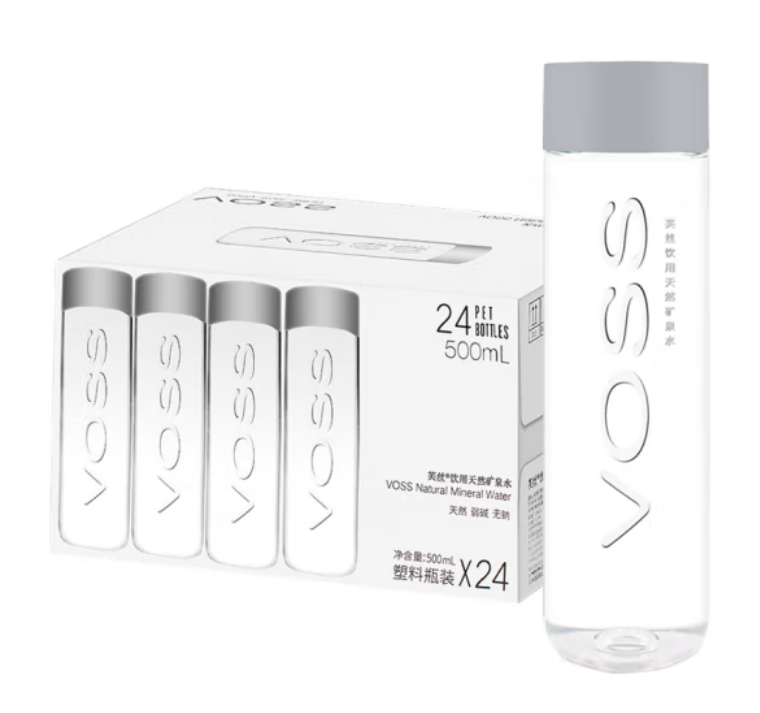 包邮批发！零食饮料voss芙丝天然矿泉水饮用水500ml 塑料瓶手办详情2