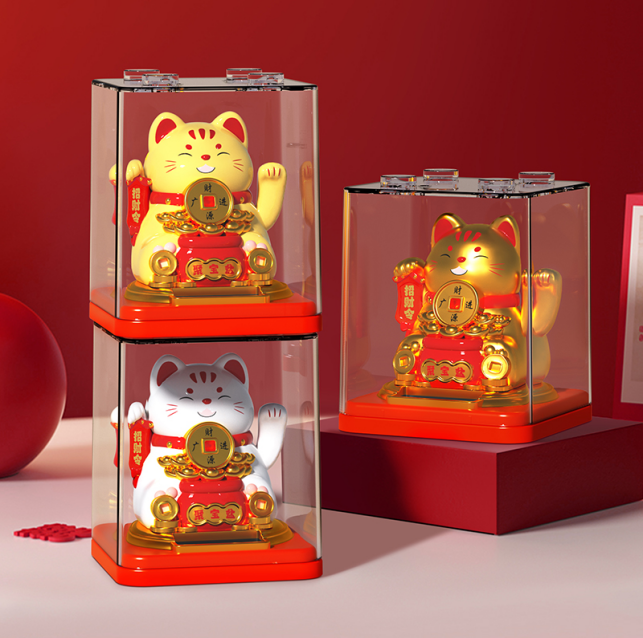 元宝/聚宝盆/福袋/中国结/葫芦/令牌 太阳能招财猫
大号3寸 颜色：金色/白色/黄色 
详情图6