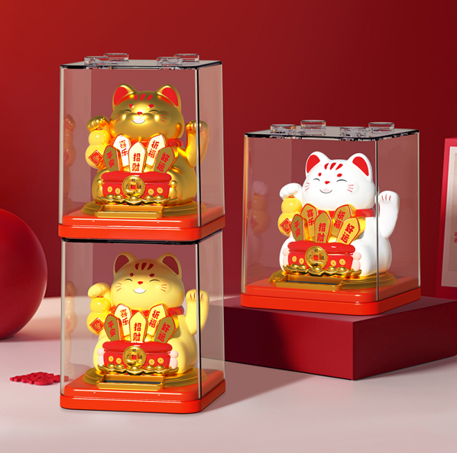 元宝/聚宝盆/福袋/中国结/葫芦/令牌 太阳能招财猫
大号3寸 颜色：金色/白色/黄色 
详情图5
