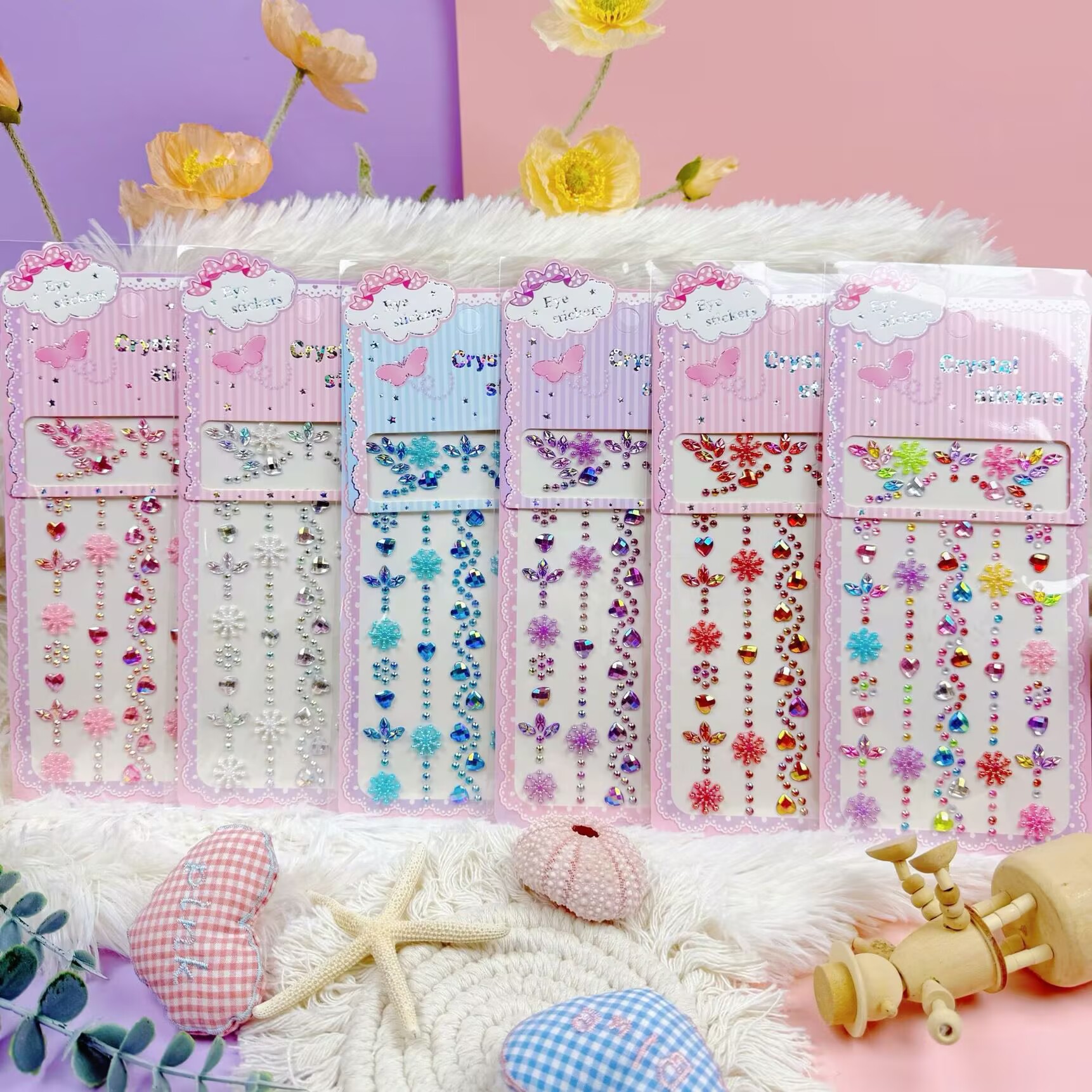 DIY beauty products: Diamond face stickers for decoration, princess face stickers, diamond stickers for stage performances, water diamond stickers for decoration Specification image