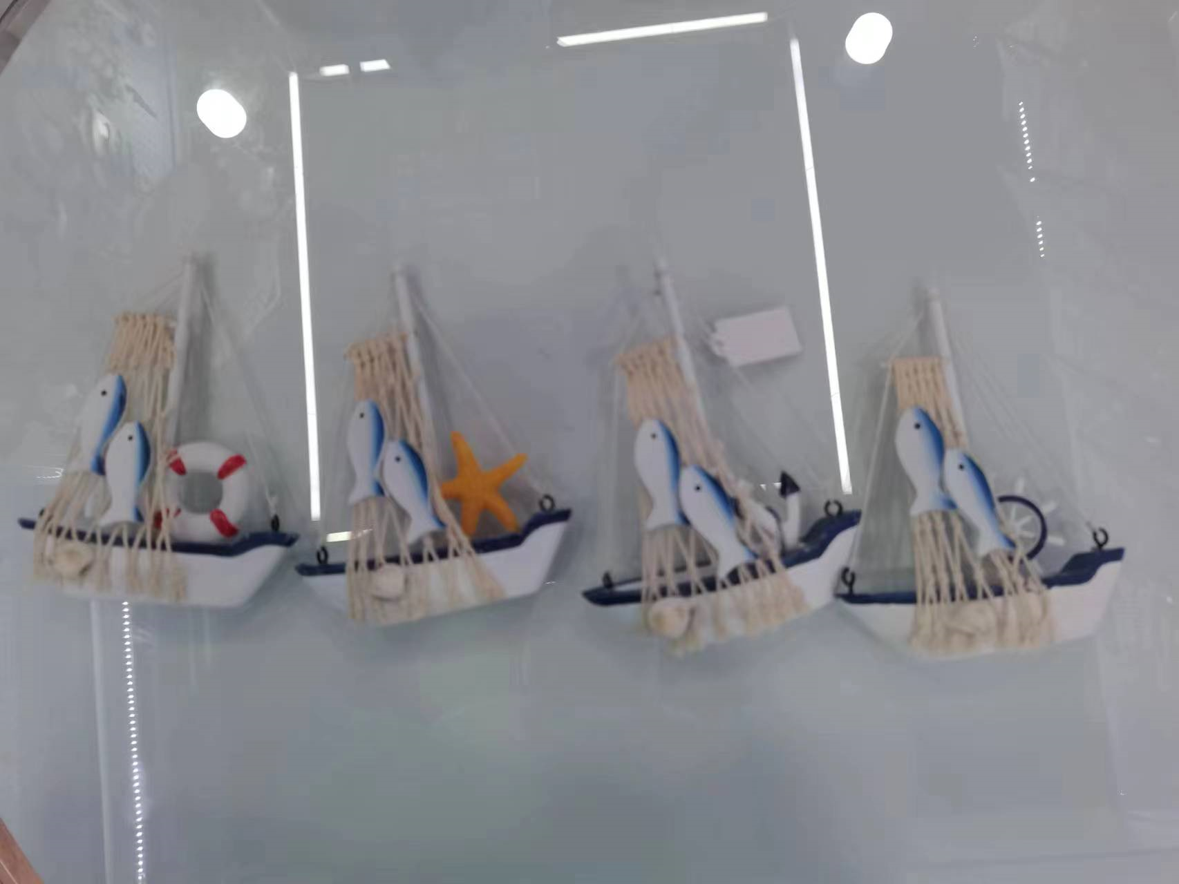 木制摆件 帆船一帆风顺帆船帆船帆船地中海系列帆船系列白色海洋系列木质工艺品摆件木质工艺品详情2