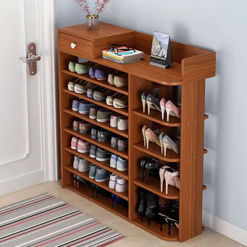 وأرفف الأحذية المبسَّطة، ذات طوابق متعددة، في خزانة الأحذية المنزلية Specification image