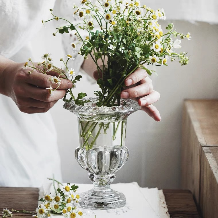 复古高脚花瓶桌面收纳欧式轻奢蓓蕾系列婚庆餐桌花瓶厂家直销详情4