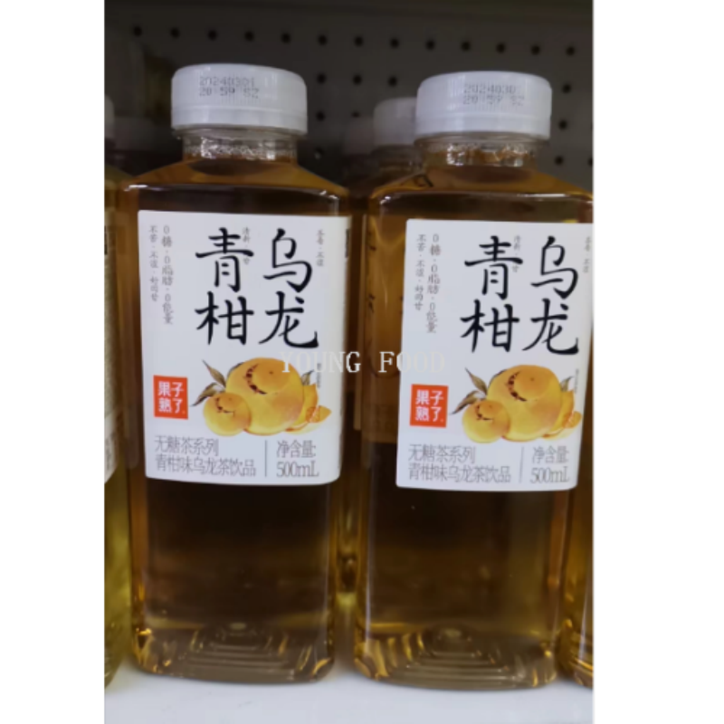 批发包邮休闲食品饮品 果子熟了青柑乌龙青柑味乌龙茶饮品500ml