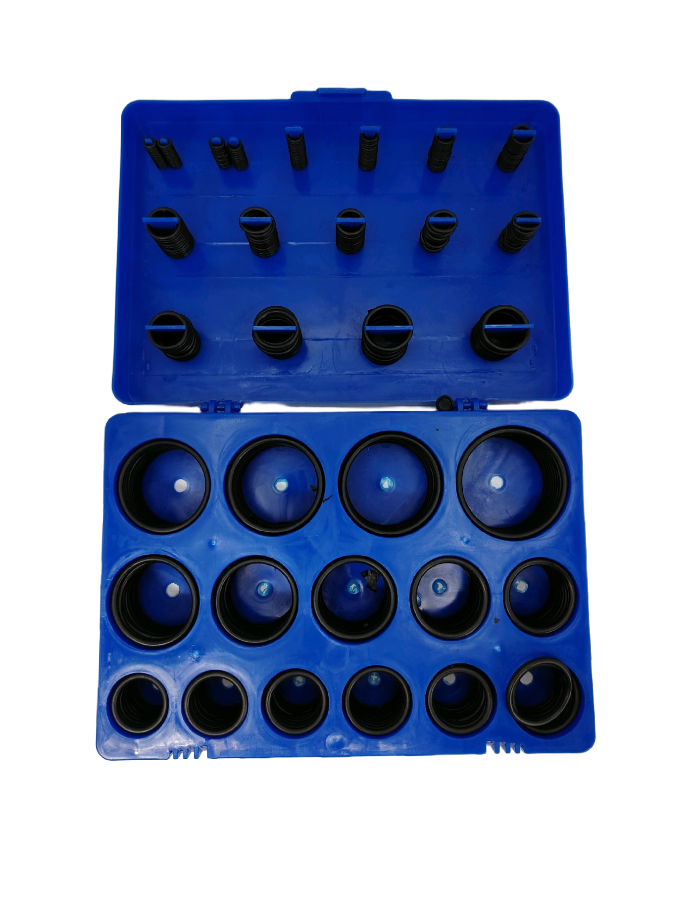 A blue set of universal oil-resistant and high-pressure rubber sealing rings for air valves details Picture