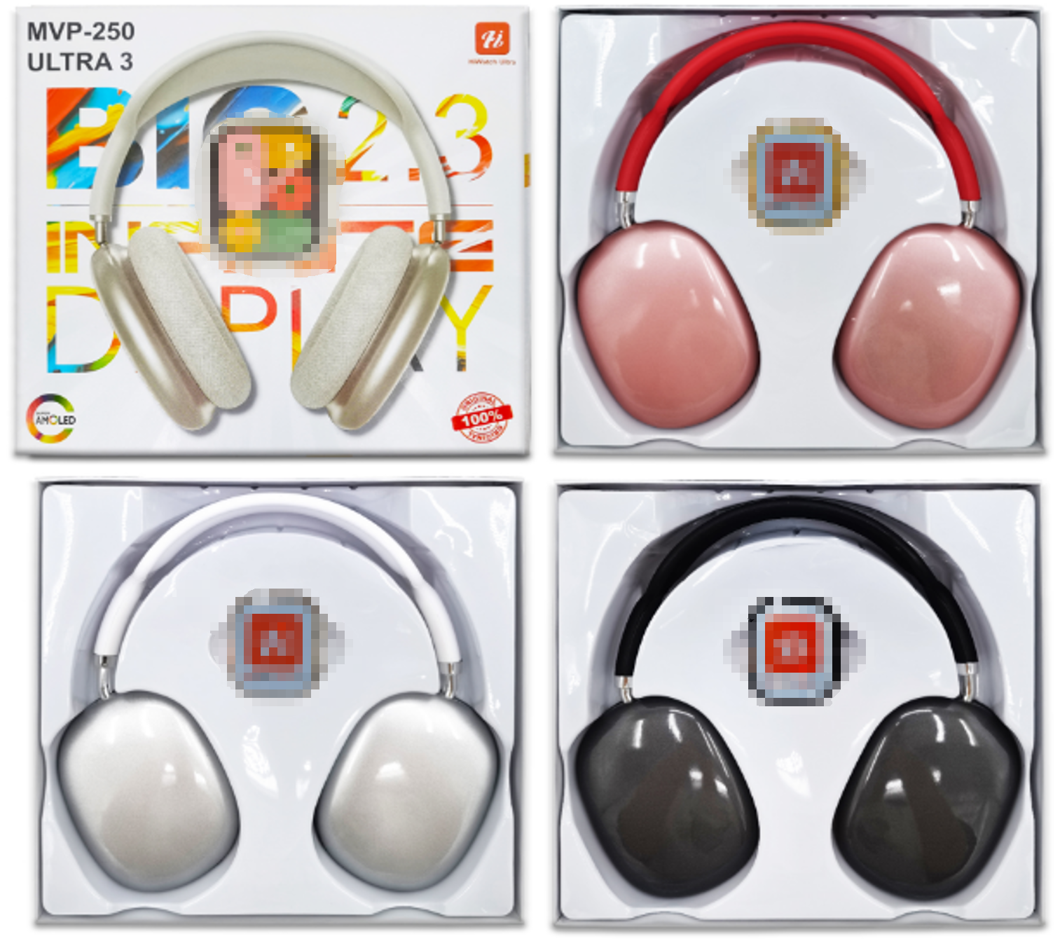 新款MVP-250 ULTRA 3 头戴式蓝牙耳机智能手表