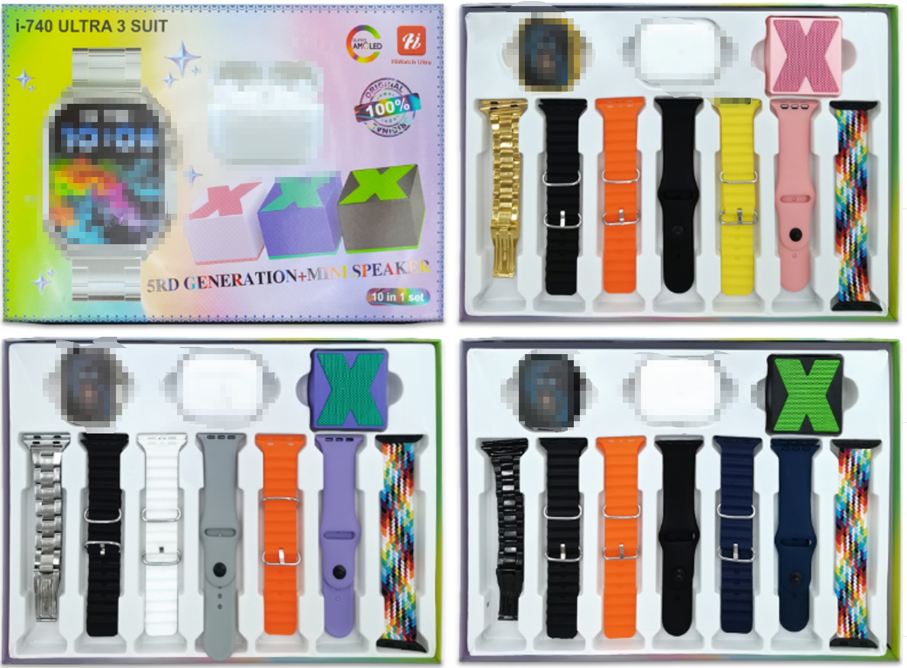 新款 i-740 ULTRA 3  SUIT 迷你音箱蓝牙耳机智能手表