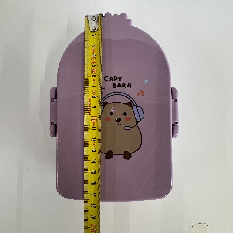 可爱卡皮巴拉卡通动物儿童学生饭盒水壶套装便当盒详情5