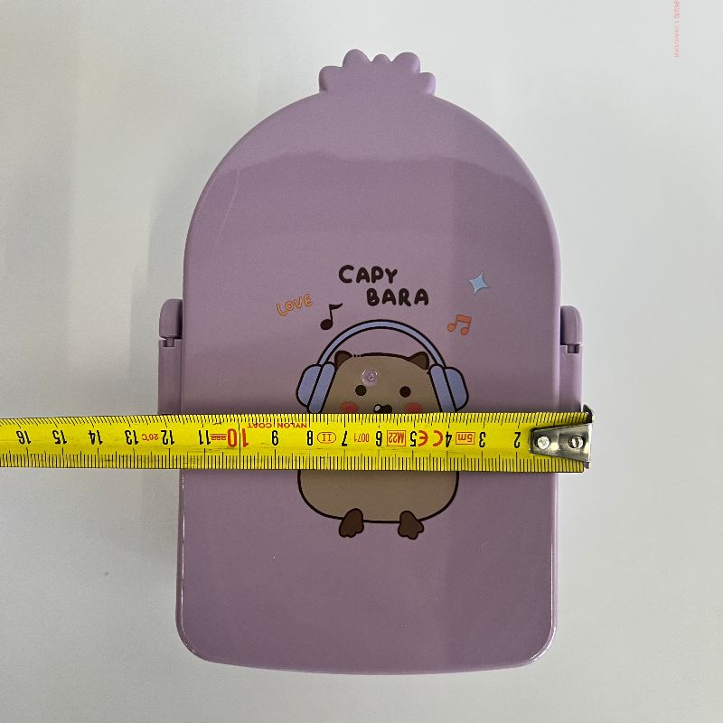 可爱卡皮巴拉卡通动物儿童学生饭盒水壶套装便当盒详情6