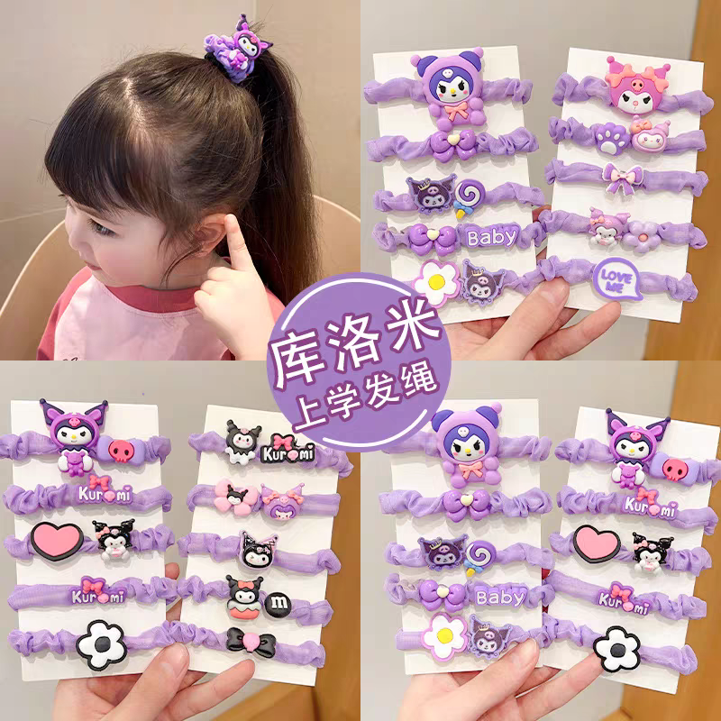 Cute Kuromi hair band for girls, sweet and high appearance level hair band for girls, hair tie, hair band, small intestine band detail image 2